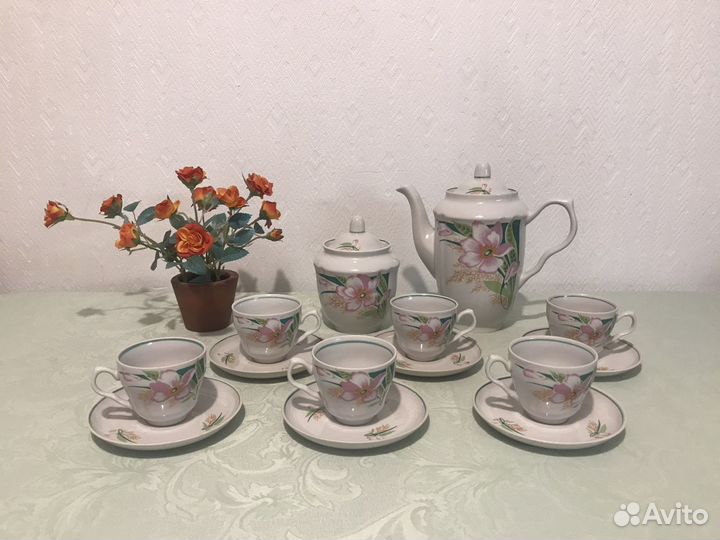 Сервиз чайно-кофейный, чайник, лимонница