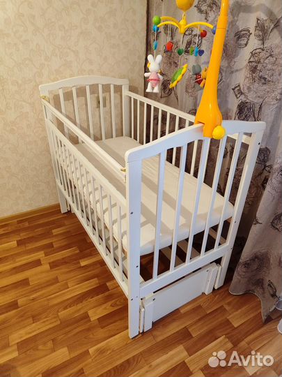 Кровать-качалка Золушка Золушка-5, цвет: белый