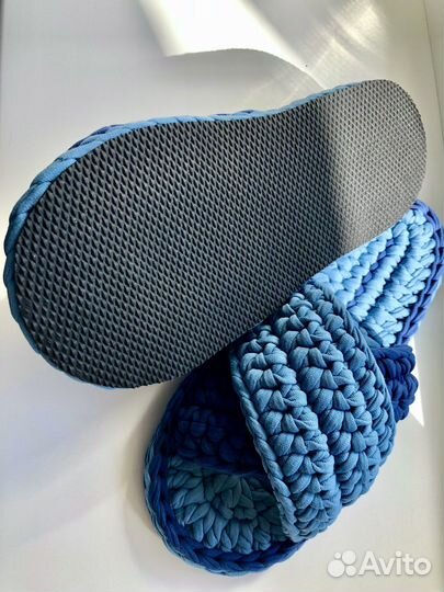 Тапочки из трикотажной пряжи