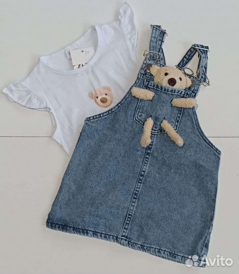 Новый сарафан для девочки с футболкой