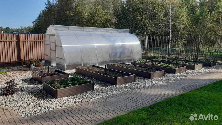 Высокая грядка из дпк 2*1 м. h 300 мм, Венге