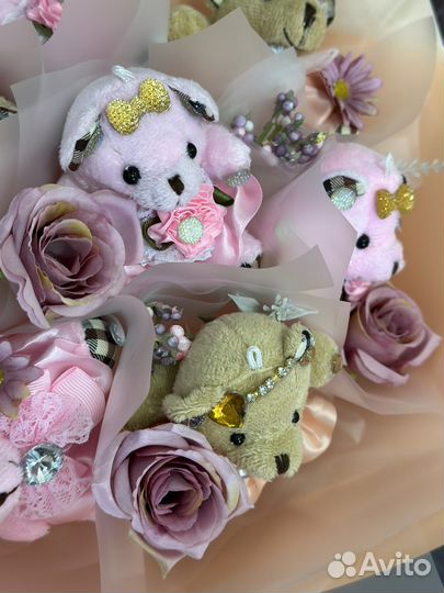Букет с мягкими игрушками
