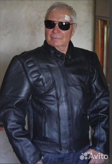 Мотокуртка новая утеплен.бычья кожа(Испания) 48-50