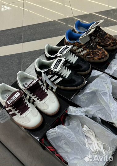 Кеды adidas samba leopard женские