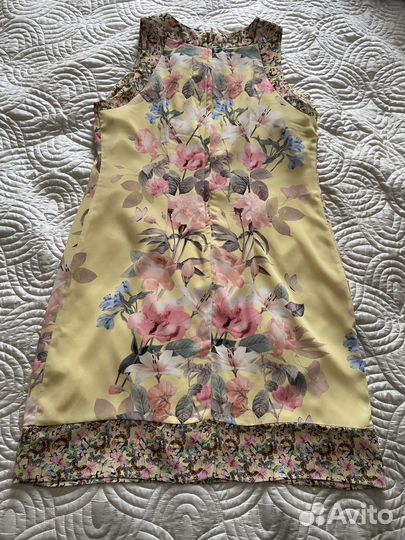 Платье летнее желтое 46