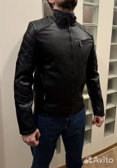 Кожаная куртка мужская