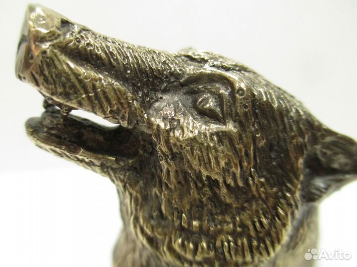 Колокольчик «Голова волка». Бронза