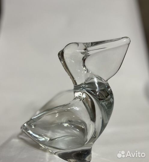 Хрусталь ваза Пеликан Швеция пресс-папье винтаж