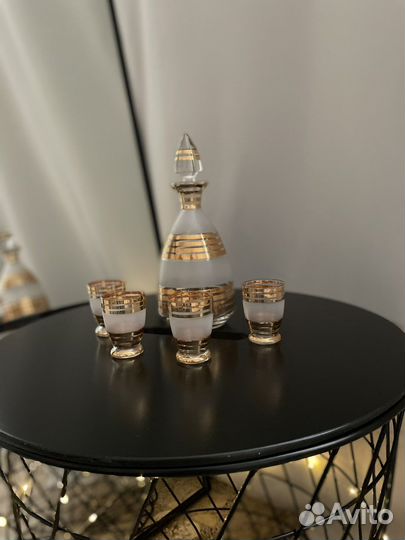 Штоф и рюмки стекло Чехословакия