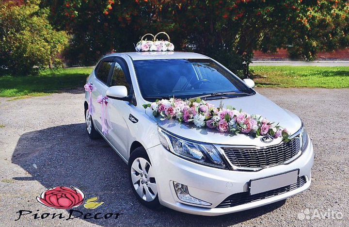 Свадебные украшения на машину