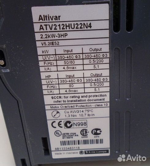 Преобразователь Schneider Electric ATV212HU22N4