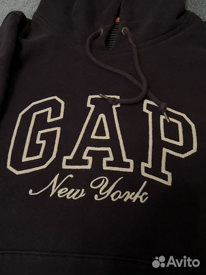 Толстовка GAP New York темно-синяя с капюшоном