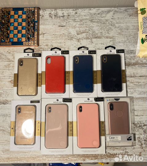 Чехол на iPhone X кожаный