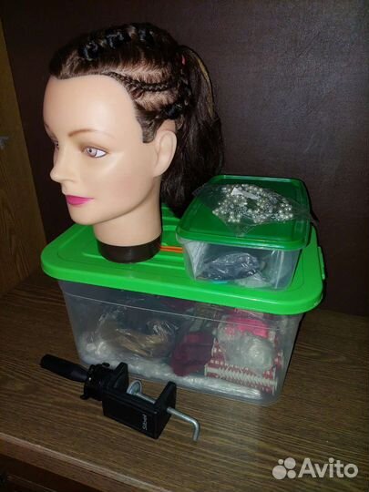 Набор для стилиста по причёскам (голова манекен)