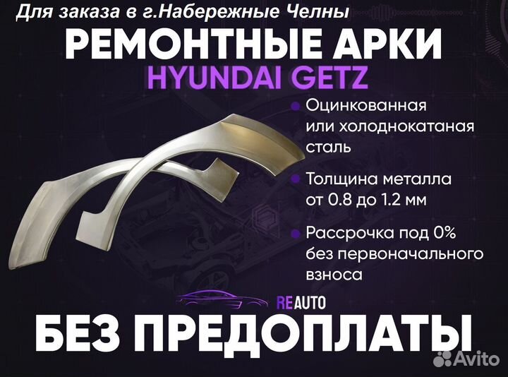 Ремонтные арки на Hyundai Getz