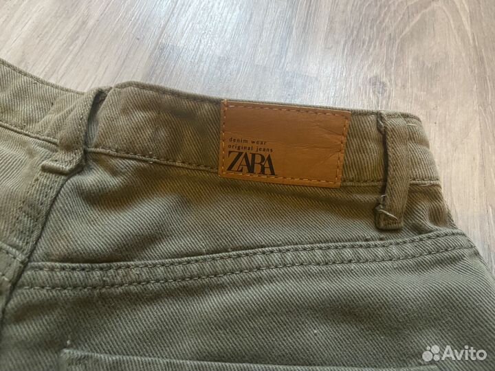 Джинсы широкие джоггеры zara