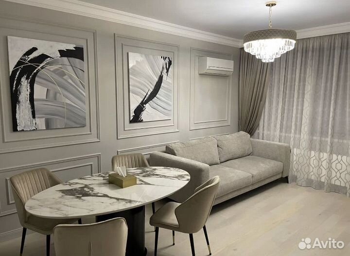 Картина интерьерная черно-белая абстракция