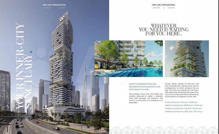 Апартаменты-студия, 34 м², 10/49 эт.
