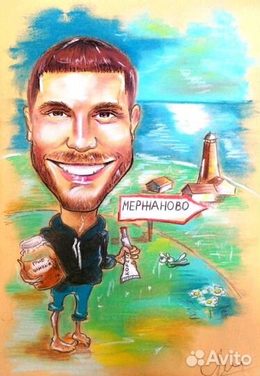 Шарж по фото, цифровой портрет на аватарку