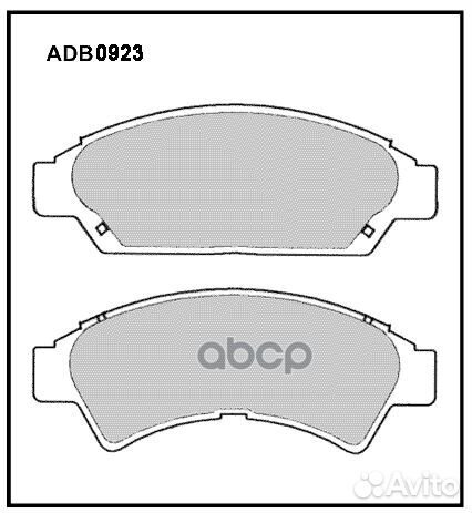 Колодки тормозные дисковые ADB0923 allied nippon