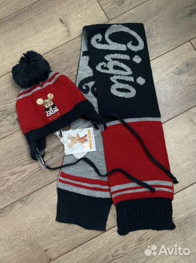 Комплект шапка и шарф для мальчика новый