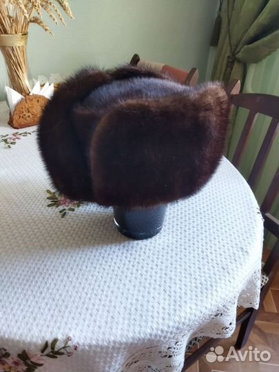 Норковая шапка мужская