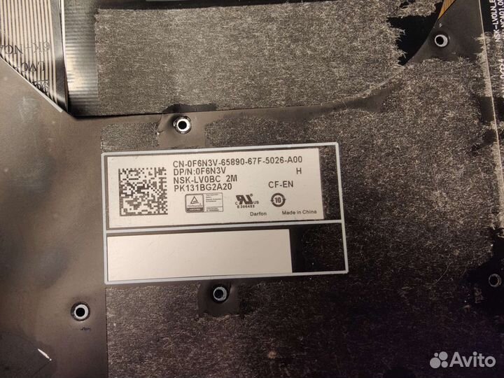 Клавиатура 0F6N3V, Dell XPS 15 9550 pk131bg2a20