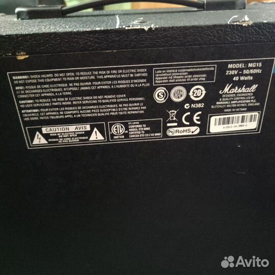 Гитарный комбоусилитель marshall mg15