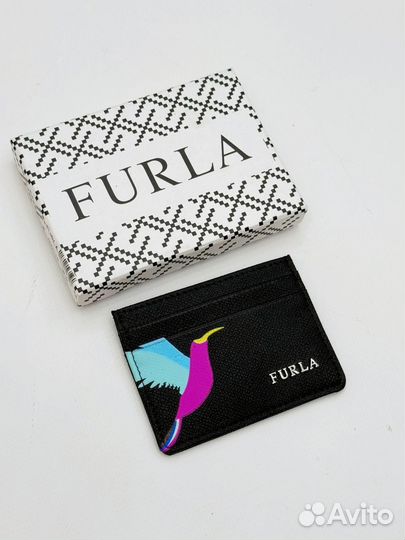 Картхолдер Furla канва+натуральная кож