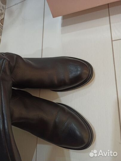 Сапоги демисезонные кожанные эконика 37 размера