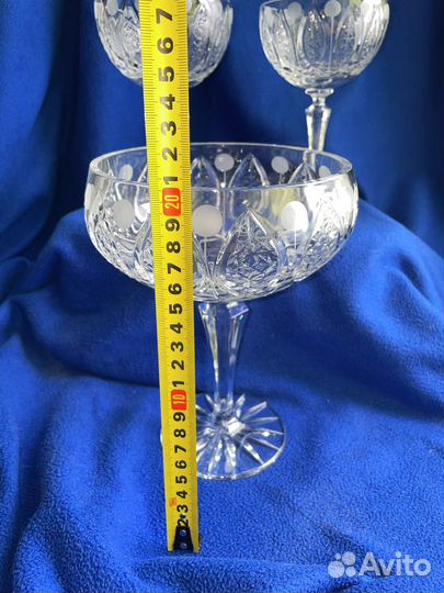 Хрустальная конфетница на ножке СССР