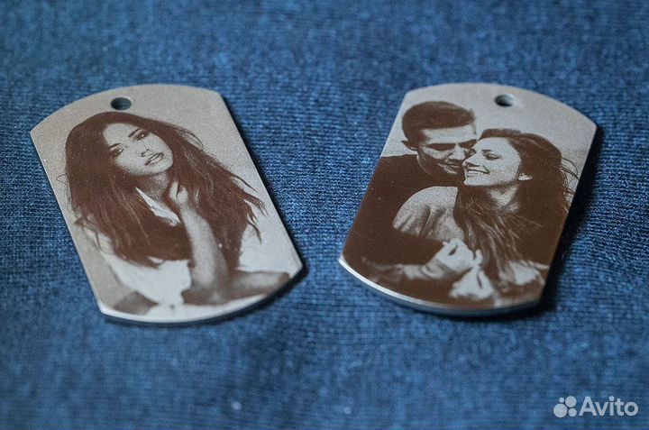 Фотогравировка (лазер) на армейских жетонах