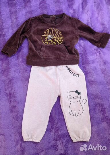 Пакет вещей (22 шт) на девочку 74-80-86