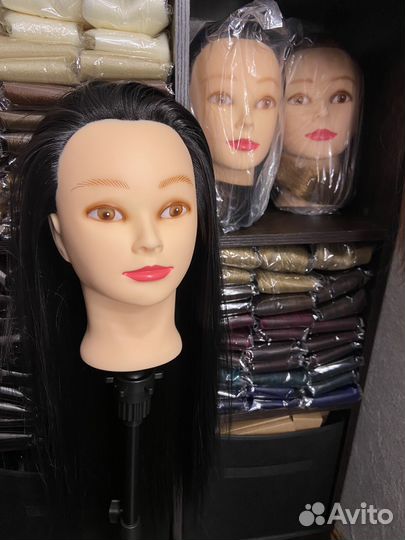 Учебная голова для причесок манекен
