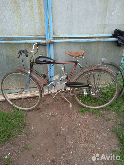 Веломотор на велосипеде