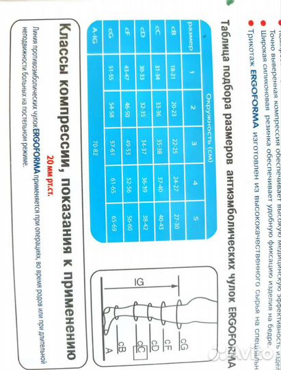 Компрессионные чулки 1 класс новые