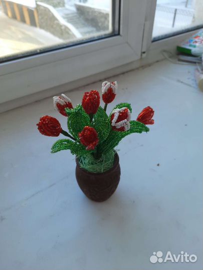 Тюльпаны из биссера