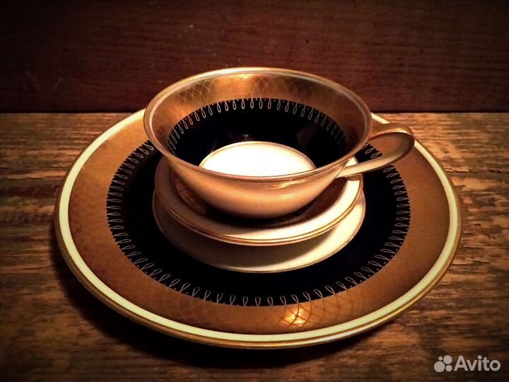 Набор чайная чашка блюдце тарелка Weimar Германия