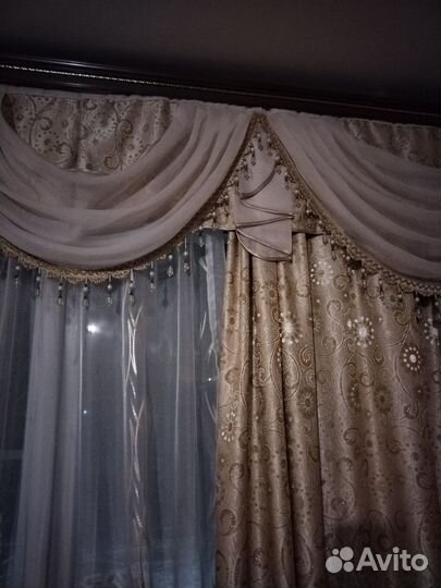 Шторы с ламбрекеном бу