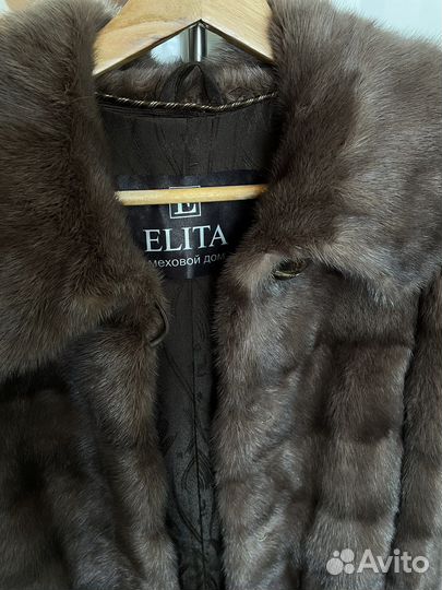 Шуба норковая с капюшоном