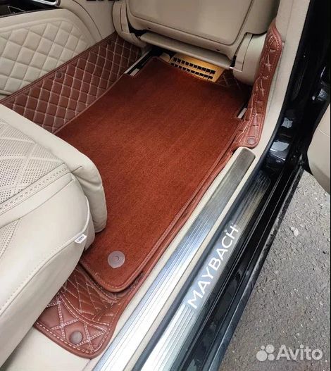 3д коврики из экокожи с бортами в салон авто