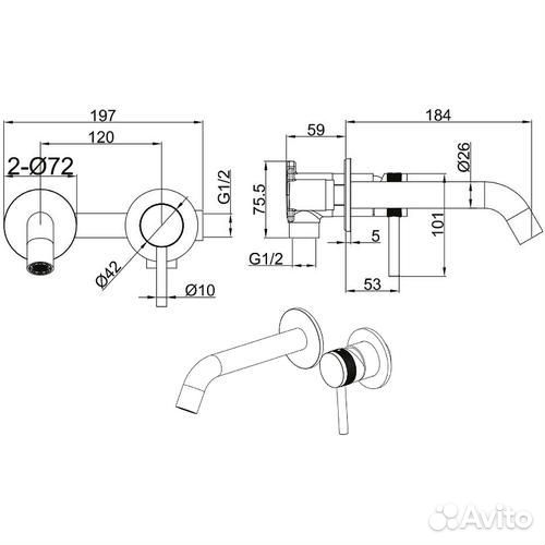 Смеситель для раковины Allen Brau Priority 5.31030