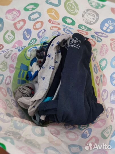 Вещи пакетом на мальчика 68 74 80 86
