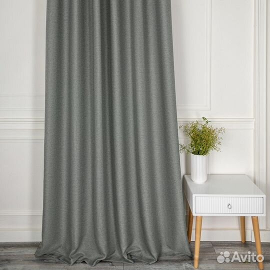 Портьеры рогожка Орфей Серебро