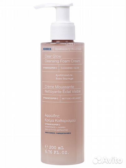 Korres Очищающий Гель с экстрактом дикой розы 200м