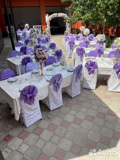 Столы и стулья с посудой на прокат и в аренду