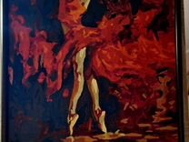 Интерьерная картина"Балерина в красной пачке"