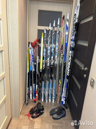 Лыжи,комплекты 110-220см на NNN/SNS автомат