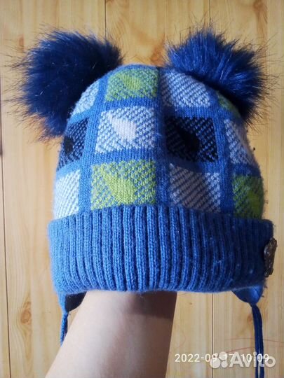 Шапка Зимняя для Мальчика на 2.5-3 года Тёплая
