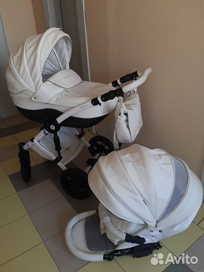 Коляска 3v1 эко кожа с автолюлькой